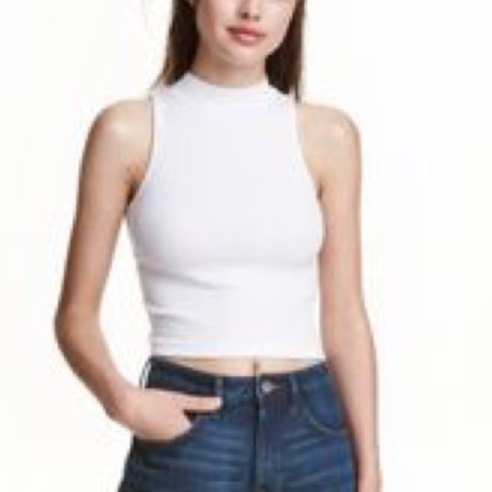 Short Mock Turtleneck Top
